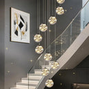 Axyaa Crystal Chandeliers: Modern LED Ceiling Hanging Lights for Living Room