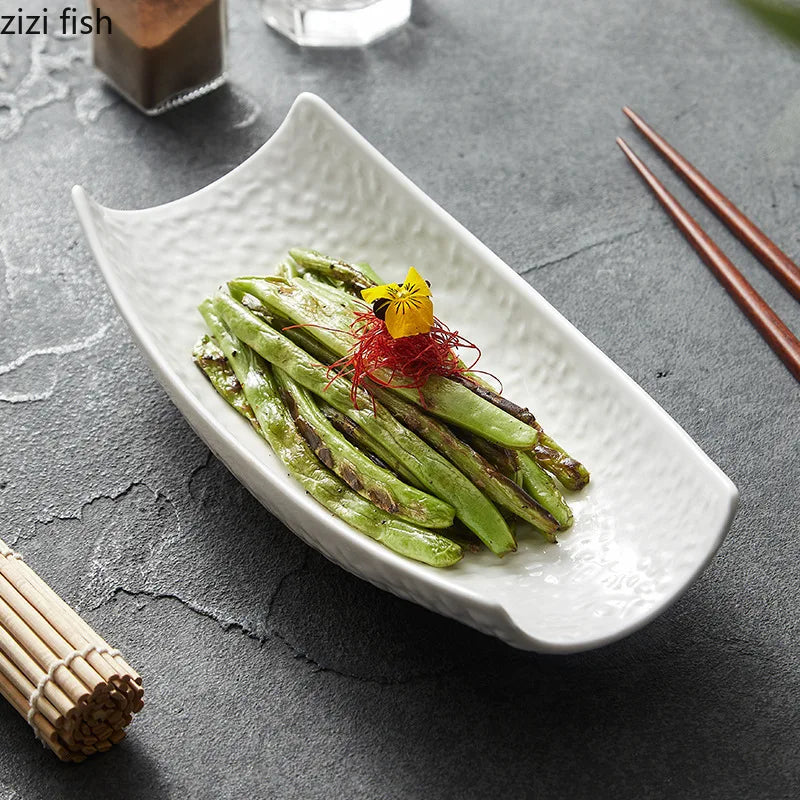 Axya Stone White Ceramic Dinner Plate for Restaurants and Home Dining