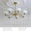 Axyaa Modern Glass Chandelier - Nordic Retro Design, Led Hanging Lamp
