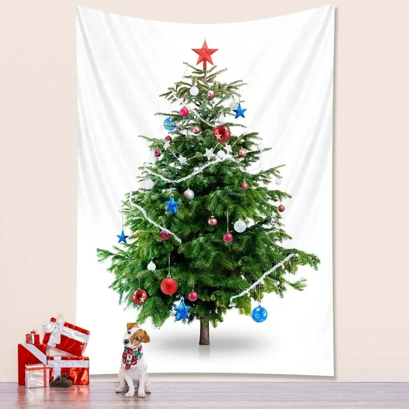 Axyaa Christmas Tree Tapestry Wall Decoration Living Room Bedroom Home Decor