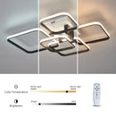 Axyaa Modern LED Ceiling Chandelier for Living Room, Bedroom, Study - Black/White