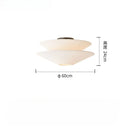 French Cream Ceiling Light Fixture - Axyaa Fabric Lamp for Living Room Bedroom