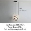Axyaa Modern LED Pendant Lamp - White/Black for Home Decoration
