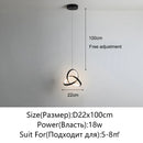 Axyaa Modern LED Pendant Lamp White/Black for Home Decoration
