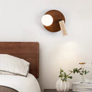 Axyaa Wood Glass LED Wall Sconce - Nordic Modern Stair Lights for Bedroom & Bathroom