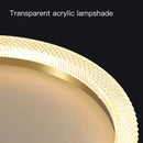 Axyaa Luxury Gold White Ceiling Lamp - Modern LED Circular Ring Rectangle Light