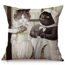 Axyaa Cat Portrait Nordic Art Pillow Cover