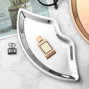 Axyaa Modern Metal Gold Jewelry Tray Ring Organizer Plate Storage Dish