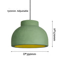 Axyaa Nordic Style Green Pendant Light 30cm Semi-Circular Bowl Shaped Led Light