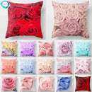 Rose Flowers Cushion Cover 45x45cm Nordic Style Home Decor Throw Pillow Axyaa
