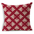 Geometric Linen Seat Cover 45x45cm for Home Decor - Axyaa