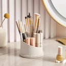 Axyaa Rotating Makeup Brush Holder with Lid and Organizer Container