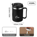 Axyaa Double Layer Stainless Steel Mug with Spoon & Strainer