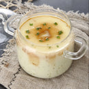 Axya Glass Stew Pot with Transparent Cover and Soup Bowl, Home Kitchen Supplies