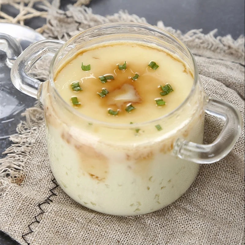 Axya Glass Stew Pot with Transparent Cover and Soup Bowl, Home Kitchen Supplies