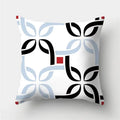 Axyaa Geometric Polyester Cushion Cover 45x45cm, Blue Gray Home Decor Pillowcase