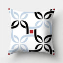 Axyaa Geometric Polyester Cushion Cover 45x45cm, Blue Gray Home Decor Pillowcase