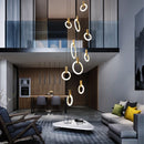 Axyaa Modern Circle Chandelier for Living Room Art Deco Restaurant.