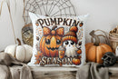 Axyaa Scary Ghosts and Bows Halloween Pillow Cover for Sofa, Bedroom, Car