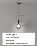 Axyaa Modern Black LED Pendant Chandelier for Bedroom and Living Room