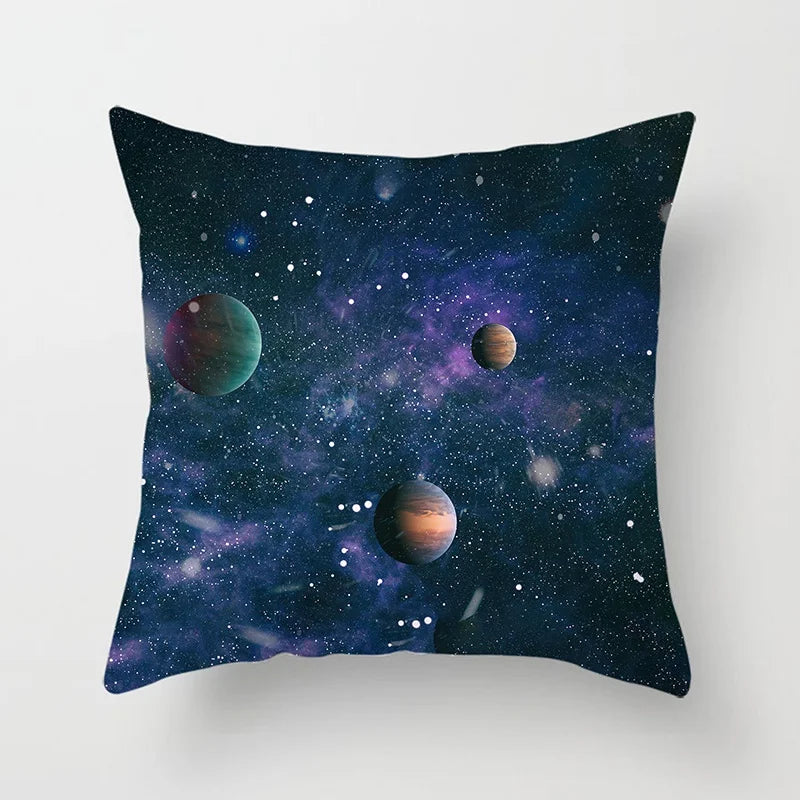Axyaa Starry Sky Landscape Planet Series Pillowcase for Futuristic Home Decor