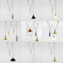 Axyaa Glass Chandelier: Nordic Minimalist Adjustable LED Decorative Lamp