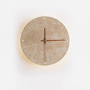 Axyaa Yellow Travertine Nordic Wall Lamp Circular Sconce Light for Modern Living Room