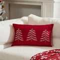 Embroidered Christmas Tree Decorative Pillowcase by Axyaa
