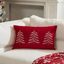 Embroidered Christmas Tree Decorative Pillowcase by Axyaa