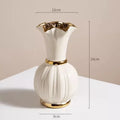 Axyaa Blue and White Porcelain Vase: European Style Home Decor, High-End Floral Arrangement