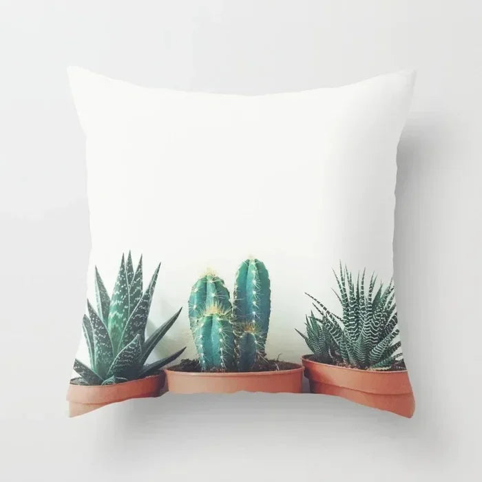 Axyaa Plant Pattern Pillowcase 45*45cm for Home Office Decor