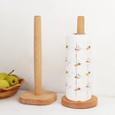 Axyaa Beech Wood Paper Towel & Cling Film Storage Rack