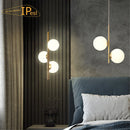 Axyaa Copper Restaurant Pendant Light with LED Acrylic Ball G9 Lights