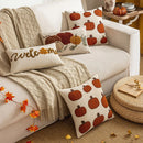 Axyaa Vintage Pumpkin Pattern Cushion Cover - Halloween Pillowcase