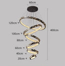 Axyaa Crystal Chandelier Stair Pendant Lamp Living Room Interior Lighting Home Decoration