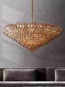 Axyaa Black Chrome LED Chandelier for Dining Room