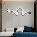 Axyaa Modern Minimalist LED Wall Lamp for Living Room, Bedroom, Headboard - Black/White