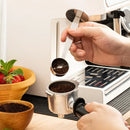 Axyaa Stainless Steel Coffee Spoon and Press Combo - 50mm Powder Scoop