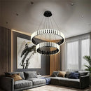 Axyaa Modern Art Piano Chandelier Round Square Lighting for Living Room & Restaurant