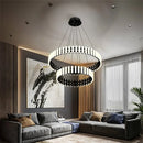 Axyaa Modern Piano Chandelier Art Round Square Chandelier Lighting Living Room