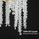 Axyaa Crystal Branch Chandelier - Modern & Elegant Lighting for Living Room & Restaurant