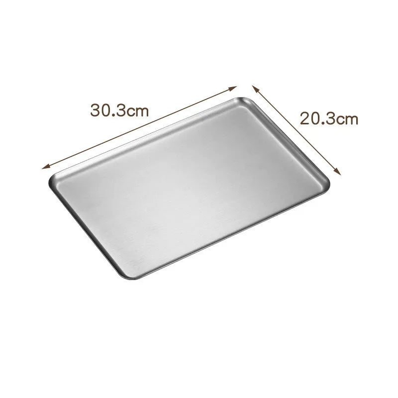 Axyaa Stainless Steel Non-Stick Baking Tray for Food Storage and Cooking