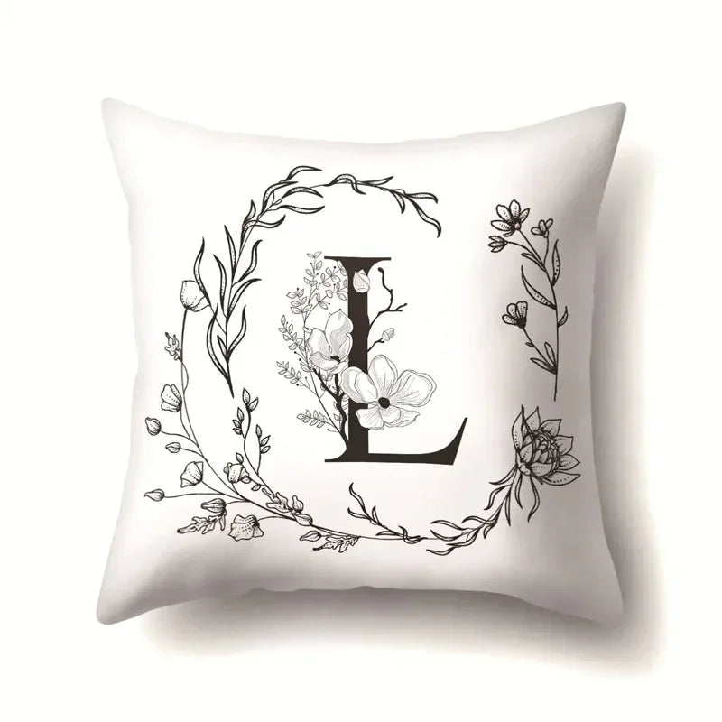 Nordic Style Letter Wreath Pillow Cover by Axyaa - Home Decor Essential
