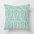 Peachy Pink Pattern Cushion Cover 45X45CM for Sofa Decor by Axyaa