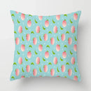 Peachy Pink Pattern Cushion Cover 45X45CM for Sofa Decor by Axyaa