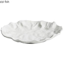 Axya Texture Ceramic Shallow Plate - Specialty Tableware for Desserts, Sushi, Fruit Salads
