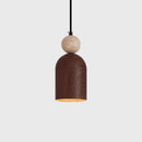 Axyaa Retro Yellow Stone Pendant Headboard for Minimalist Bedroom