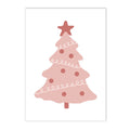 Axyaa Merry Pink Christmas Wall Art Canvas, Kids Room Decor, Nursery Posters, Nordic Design.