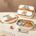 Axyaa Kids Stainless Steel Lunch Box Set with Cutlery & Carry Bag