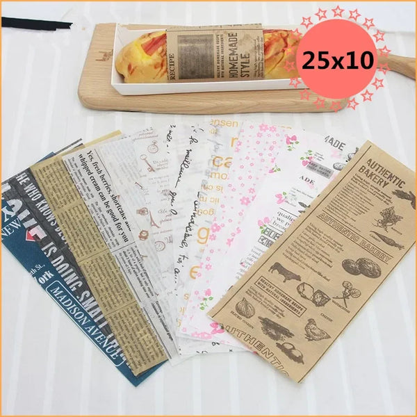 1000pcs Axya Checkered Wax Paper Sheets for Food Wrapping Sandwich Hamburger Candy